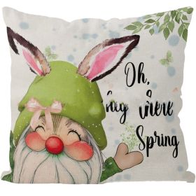 Spring Theme Blue Throw Pillowcase