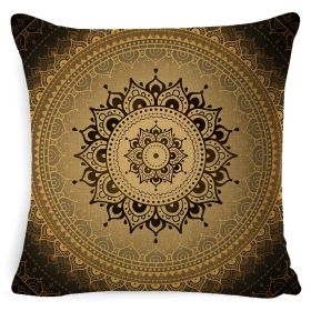 Bohemian Style Mandala Bedside And Sofa Cushion American Retro Linen Pillow Cover