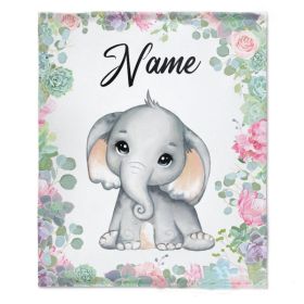 Personalized Name Flannel Milestone Blanket