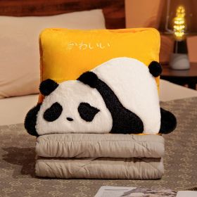 Cute Cartoon Panda Pillow Blanket Dual-use