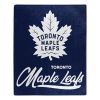 Maple Leafs OFFICIAL NHL "Signature" Raschel Throw Blanket; 50" x 60"