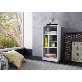 Manhattan Comfort Durable Valenca Bookcase 2.0 with 5-Shelves in White