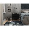 Manhattan Comfort Rockefeller 2.0 Mid-Century Modern 2-Drawer Nightstand in Black