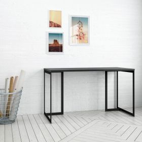 Manhattan Comfort Lexington 53.15 Desk Metal Base in Black