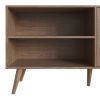 Manhattan Comfort Amber 53.7" TV Stand with Faux Leather Handles in Nature