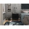 Manhattan Comfort Rockefeller 2.0 Mid-Century Modern 2-Drawer Nightstand in Black