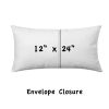 BREEZY Indoor/Outdoor Soft Royal Pillow, Envelope Cover with Insert, 12x24