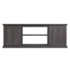 Manhattan Comfort Franklin 60" TV Stand with 2 Doors and Open Shelves in Heavy Brown