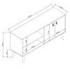 Manhattan Comfort Amber 53.7" TV Stand with Faux Leather Handles in Nature