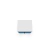 Manhattan Comfort Liberty Mid-Century Modern Nightstand 2.0 with 2 Full Extension Drawers in White and Aqua Blue with Solid Wood Legs