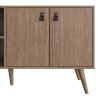 Manhattan Comfort Amber 53.7" TV Stand with Faux Leather Handles in Nature