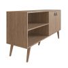 Manhattan Comfort Amber 53.7" TV Stand with Faux Leather Handles in Nature