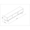 Manhattan Comfort Doyers 70.87 Mid-Century Modern TV Stand in White and Marble Stamp
