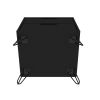 Manhattan Comfort Rockefeller 2.0 Mid-Century Modern 2-Drawer Nightstand in Black