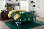 Athletics OFFICIAL MLB "Hexagon" Twin Comforter & Sham Set; 64" x 86"