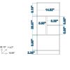 Manhattan Comfort Durable Valenca Bookcase 2.0 with 5-Shelves in White