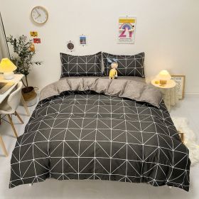 Bedding Four-piece Set Bed Sheet Quilt Cover (Option: Style Gray-220x240 4 Set)