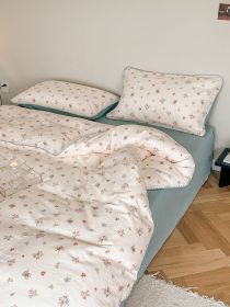Super Soft Sleep Naked Class A Cotton Double-layer Yarn Four-piece Set (Option: Mina-180 Fitted Sheet 4pcs 200x230)