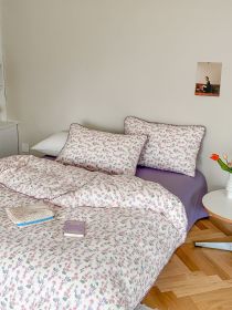 Super Soft Sleep Naked Class A Cotton Double-layer Yarn Four-piece Set (Option: Meiya-180 Fitted Sheet 4PCs 220x240)