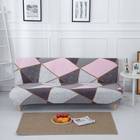 Stretch Sofa Mattress Cover Fabric Folding Gloves (Option: Colorful Geometry-Small Size)